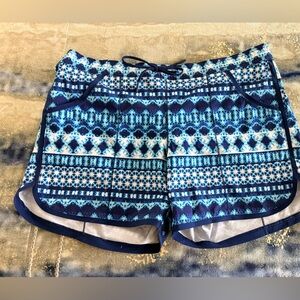 Lands' End Aqua and Blue Swim Shorts